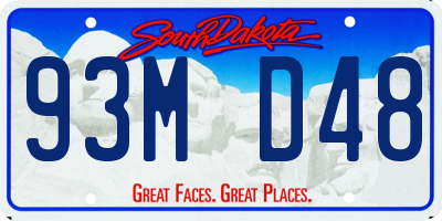 SD license plate 93MD48