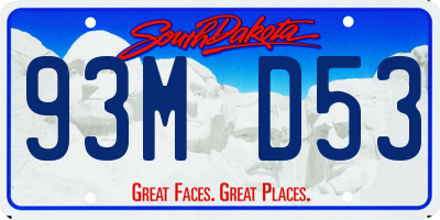 SD license plate 93MD53