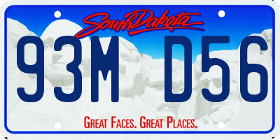 SD license plate 93MD56