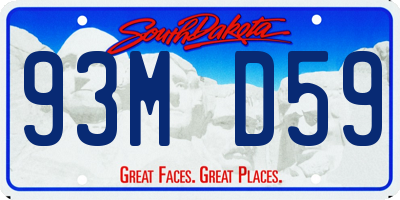 SD license plate 93MD59