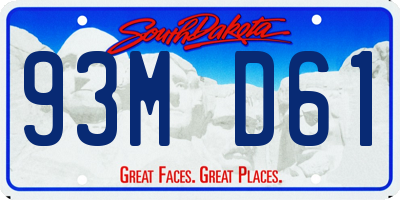 SD license plate 93MD61
