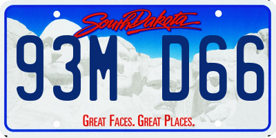 SD license plate 93MD66