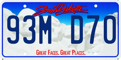 SD license plate 93MD70
