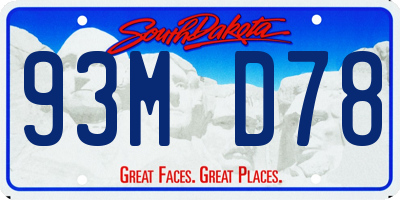 SD license plate 93MD78