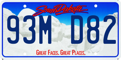SD license plate 93MD82