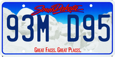 SD license plate 93MD95
