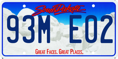 SD license plate 93ME02