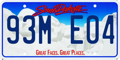 SD license plate 93ME04