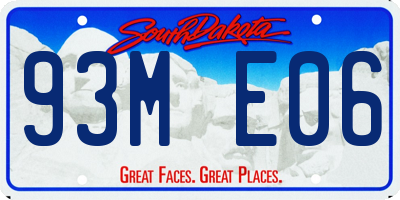 SD license plate 93ME06