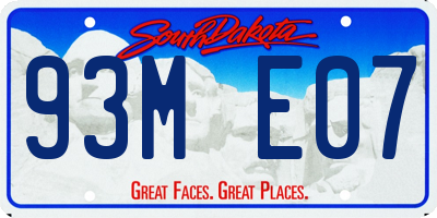 SD license plate 93ME07