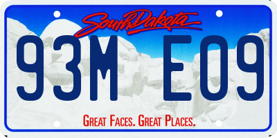 SD license plate 93ME09