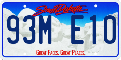 SD license plate 93ME10
