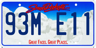 SD license plate 93ME11