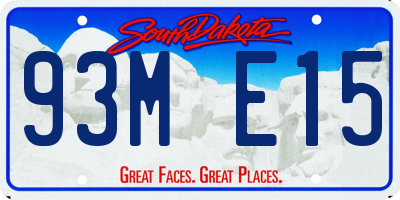 SD license plate 93ME15