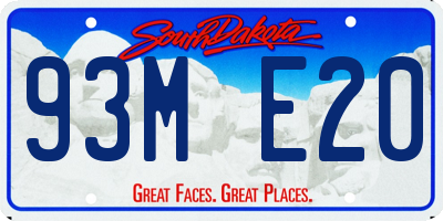 SD license plate 93ME20
