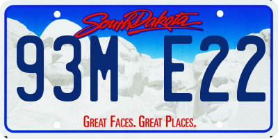 SD license plate 93ME22