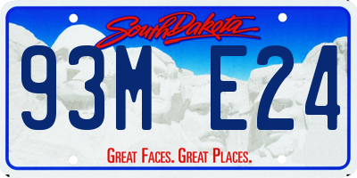 SD license plate 93ME24