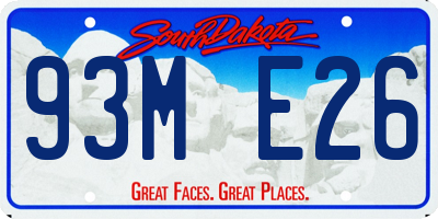 SD license plate 93ME26