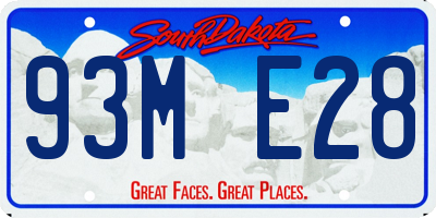 SD license plate 93ME28