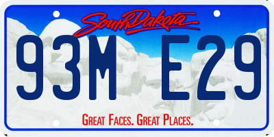 SD license plate 93ME29