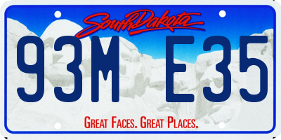 SD license plate 93ME35