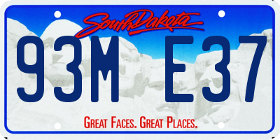SD license plate 93ME37