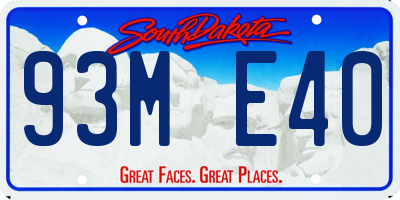 SD license plate 93ME40