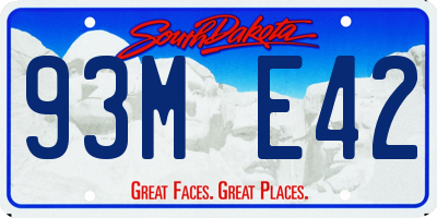 SD license plate 93ME42