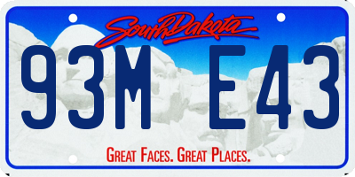 SD license plate 93ME43