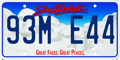SD license plate 93ME44