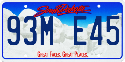SD license plate 93ME45