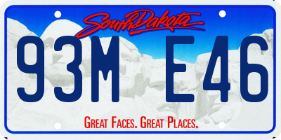 SD license plate 93ME46