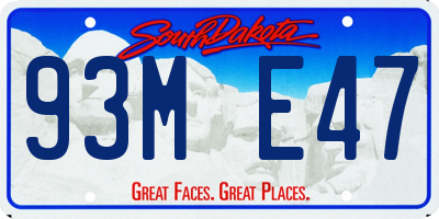 SD license plate 93ME47
