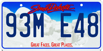 SD license plate 93ME48