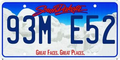 SD license plate 93ME52