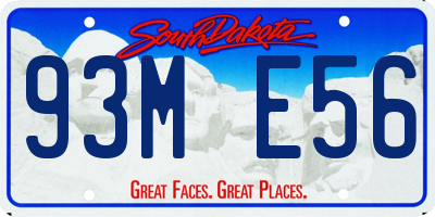 SD license plate 93ME56