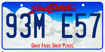 SD license plate 93ME57