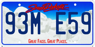 SD license plate 93ME59