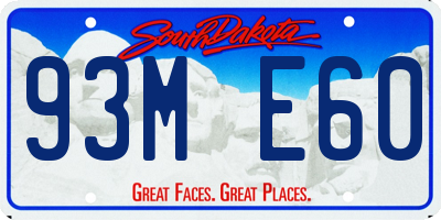 SD license plate 93ME60