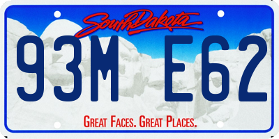 SD license plate 93ME62