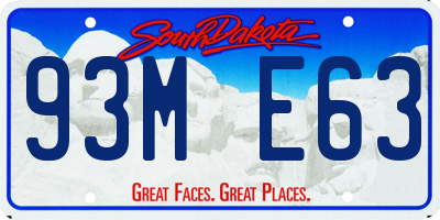 SD license plate 93ME63