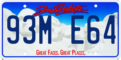 SD license plate 93ME64