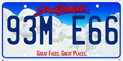 SD license plate 93ME66