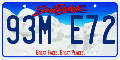 SD license plate 93ME72