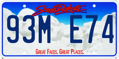 SD license plate 93ME74