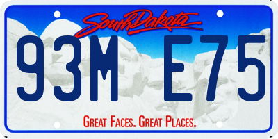 SD license plate 93ME75