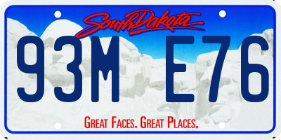 SD license plate 93ME76
