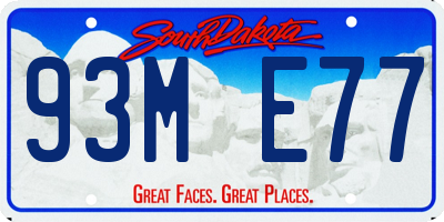SD license plate 93ME77