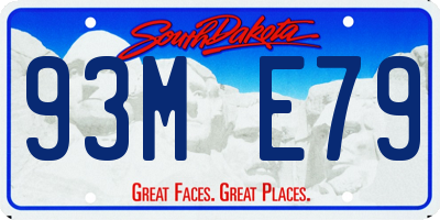 SD license plate 93ME79