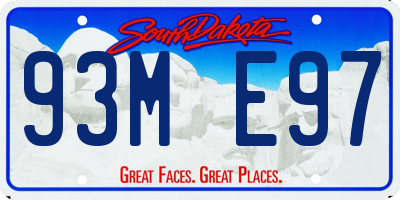 SD license plate 93ME97